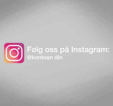 Følg med på instagram med navneforretnings-klistremerke - Tenstickers