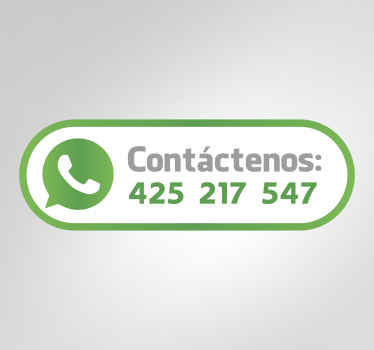 Vinilo escaparate etiqueta tienda whatsapp - TenVinilo