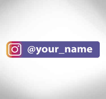 Personalizované fialové logo instagramového vinylu - Tenstickers