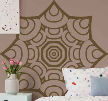 Sticker Abstrait Conception de mandala de couleur unie - TenStickers