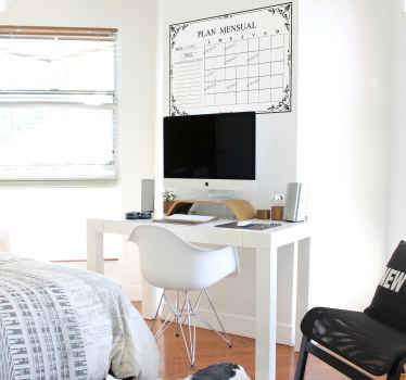 Pizarra blanca adhesiva organización - TenVinilo