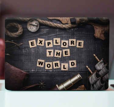 Discover The Globe laptop skin - TenStickers