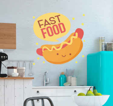 Hot Dogs Food Wall Sticker - TenStickers