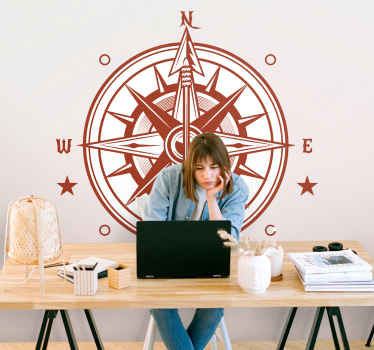Vinilo brújula de dirección náutica - TenVinilo