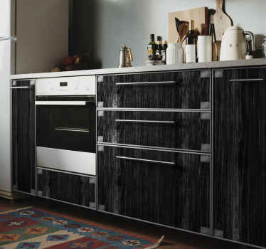 Meubel sticker zwart roestvrij staal - TenStickers