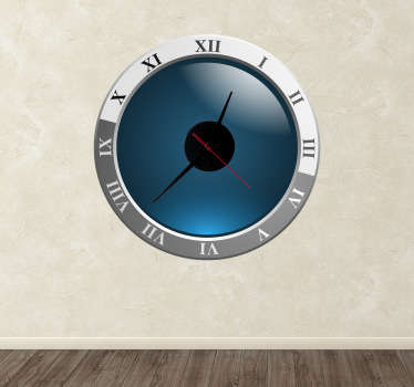 Roman numerals stick on wall clock - TenStickers