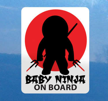 Ninja baby on board sticker - TenStickers