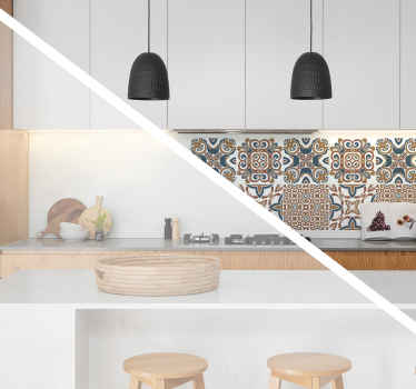 Hydraulic kitchen tile sticker - TenStickers