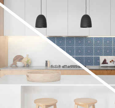 Mosaic Mandala kitchen tile sticker - TenStickers