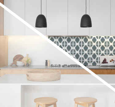 Floral vintage kitchen tile sticker - TenStickers