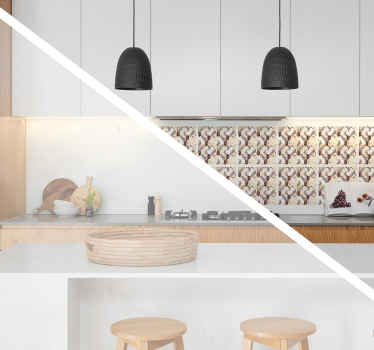 Geometrical abstract ktichen tile sticker - TenStickers