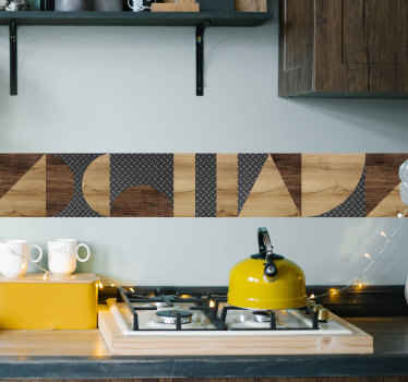 Form Wandtattoo Fliesen mit Texturen - TenStickers