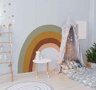 Sticker chambre enfant arc-en-ciel style bohème - TenStickers