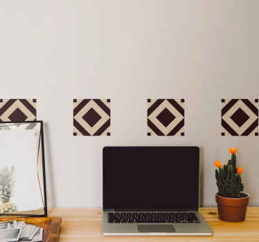 Vintage beige ruudullinen kuvio kaakelitarrat keittiöön - Tenstickers