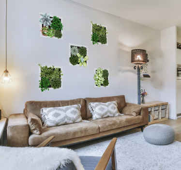 Muursticker verticale tuintegels - TenStickers