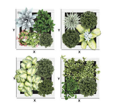 Muursticker verticale tuintegels - TenStickers