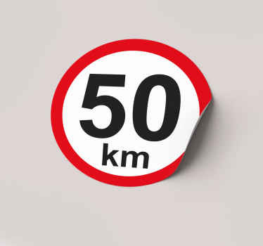 Customizable speed limit road sign stickers - TenStickers