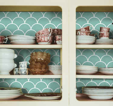 Vinilo mueble patrón clásico mid century - TenVinilo