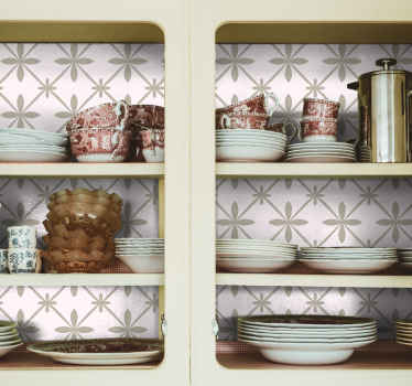 Vinilo mueble patrón vintage color beige - TenVinilo