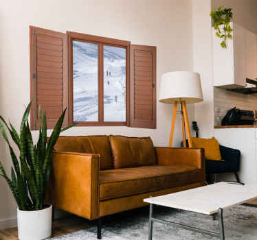 Adesivo illusione finestra vista montagna - TenStickers