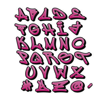 Graffitit tytöille lastenhuoneen seinätarra - Tenstickers