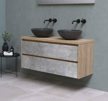 Autocollant meuble béton de style industriel - TenStickers