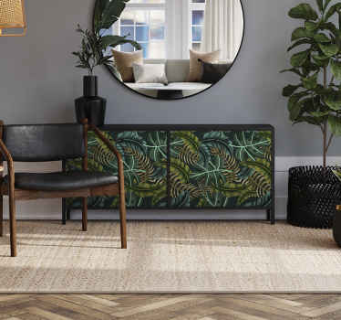 Tropical leaf furniture sticker - TenStickers