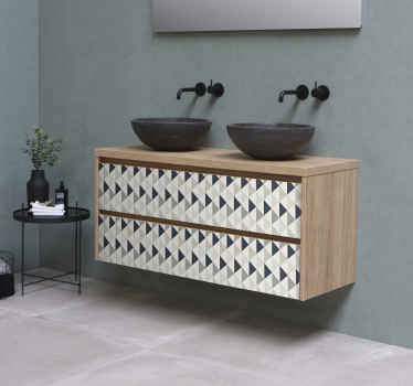 Autocollant meuble triangles géométriques - TenStickers