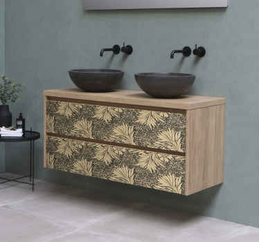 Sticker meuble style vintage fleurs - TenStickers