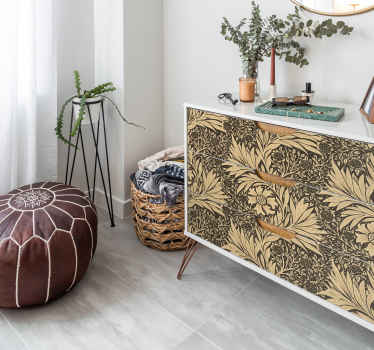 Sticker meuble style vintage fleurs - TenStickers