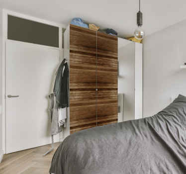 Sticker meuble texture bois - TenStickers