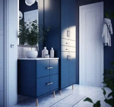 Adhésif meuble couleur bleu foncé - TenStickers