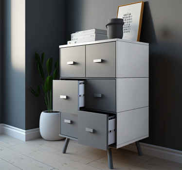 Adhésif meuble couleur grise - TenStickers