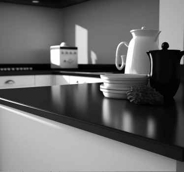 Adhésif meuble couleur noire - TenStickers