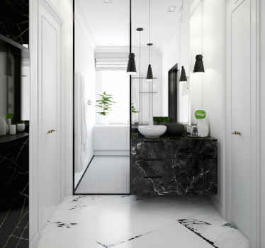 Papier adhésif - Marbre Noir - TenStickers