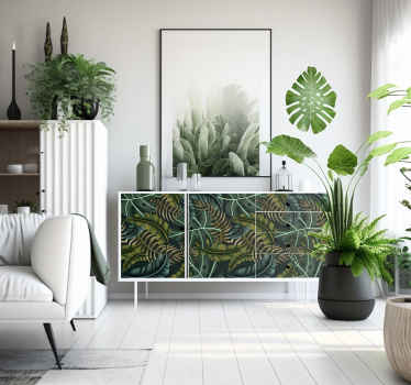 Tropical leaf furniture sticker - TenStickers