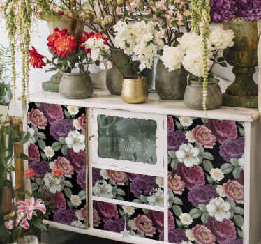 Sticker meuble fleurs de printemps - TenStickers