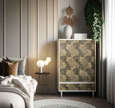 Sticker meuble style vintage fleurs - TenStickers