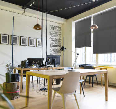 Klistermærke til kontoret dekorativ tekst i denne virksomhed - TenStickers