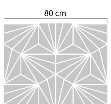 Geometrisch translucide raamsticker - TenStickers