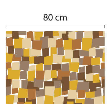 Sticker fenêtre formes carrées rétro - TenStickers