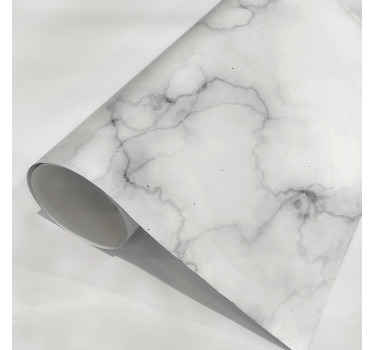 Adhésif meuble marbre blanc - TenStickers