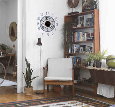 Cottagecore vintage stick on wall clock - TenStickers