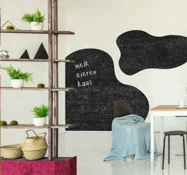 Krijtbordsticker met Golvende Vormen - TenStickers