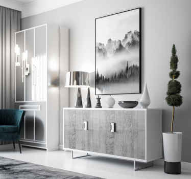 nálepky na nábytok madera gris - Tenstickers