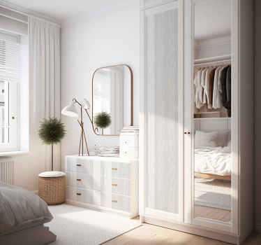 Adhésif meuble effet bois blanc - TenStickers