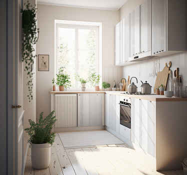 Adhésif meuble effet bois blanc - TenStickers