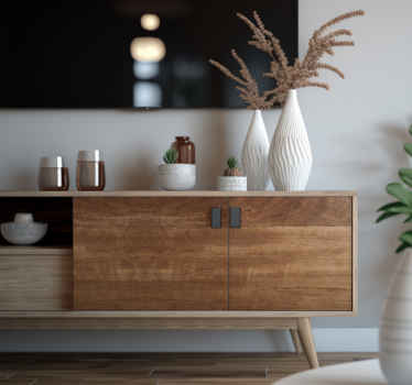 Autocolante para móveis textura de madeira marrom - TenStickers