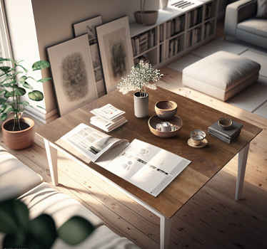 Autocolante para móveis textura de madeira marrom - TenStickers