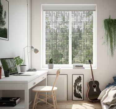 Sticker fenêtre lignes croisées translucides - TenStickers